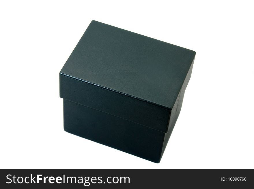 Simple square box on a white background