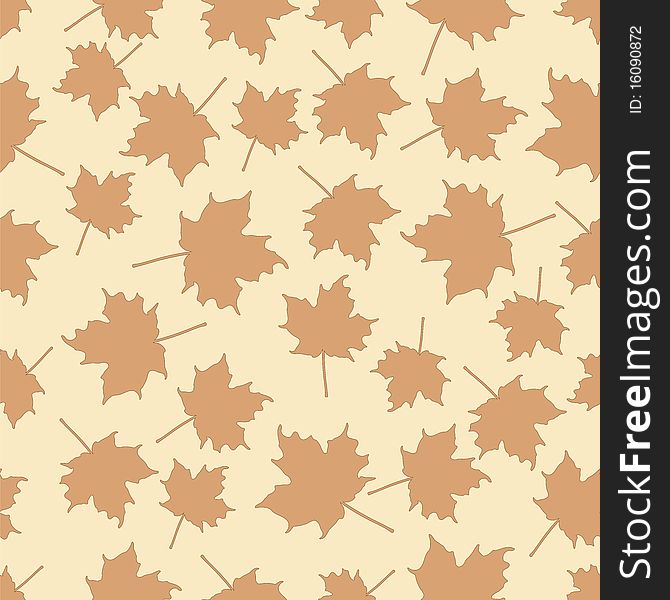 Seamless pattern with leafs, clip art illustration
