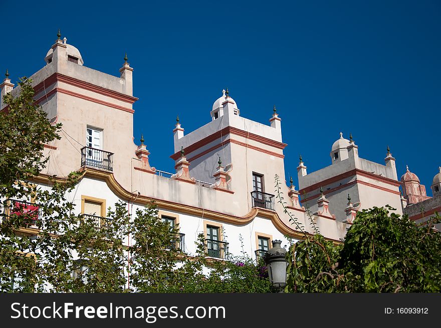 Home of the five towers, Spain square, Cadiz