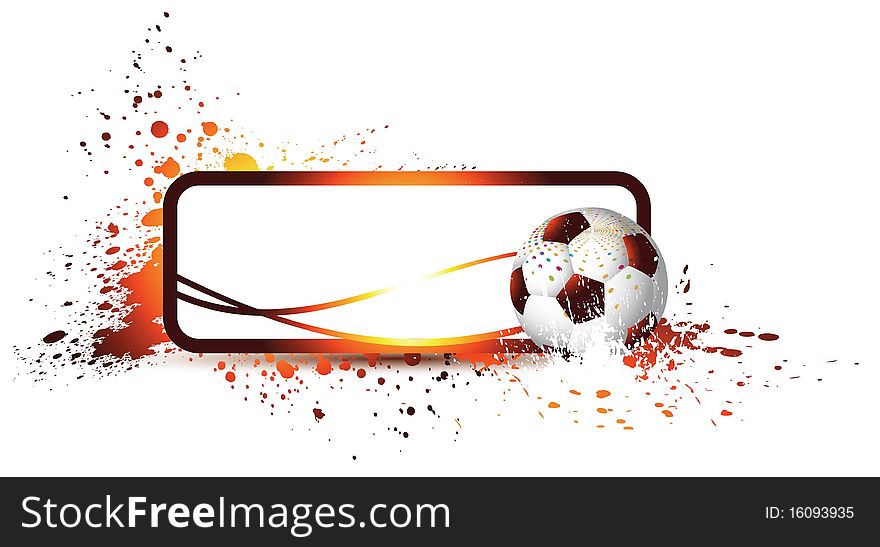 Abstract football frame soccer design element