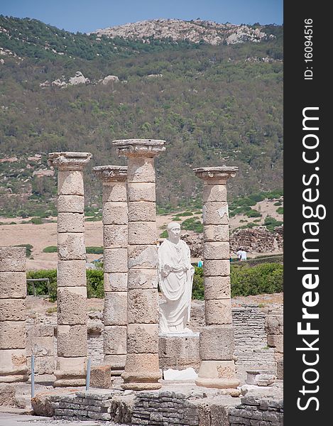 Ruins Roman of Baelo Claudia in Bolonia beach, Tarifa, Cadiz