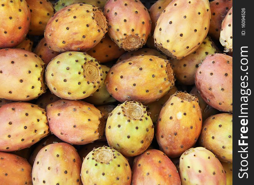 A texture of cactus fruits. A texture of cactus fruits