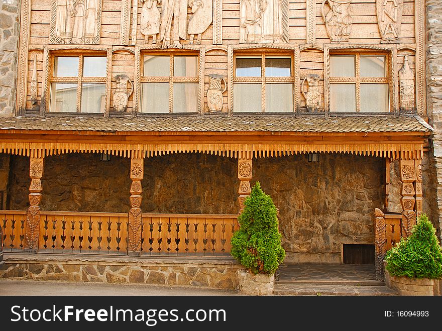 Wooden pub exterior