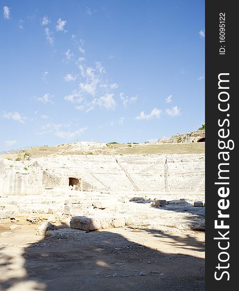 View of the Siracusa's Greek theatre