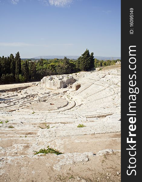 View of the Siracusa's Greek theatre