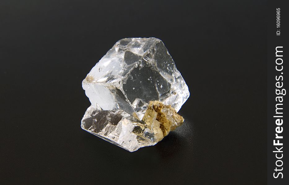 Large calcite crystals on a gray background