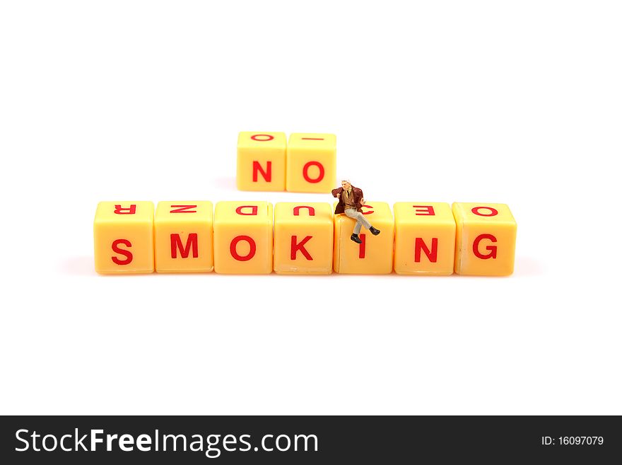 Message to stop smoking on white background. Message to stop smoking on white background.