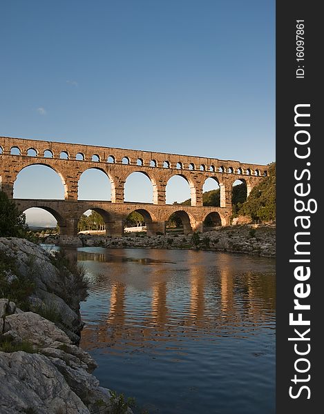 Roman aqueduct and bridge in france. Roman aqueduct and bridge in france