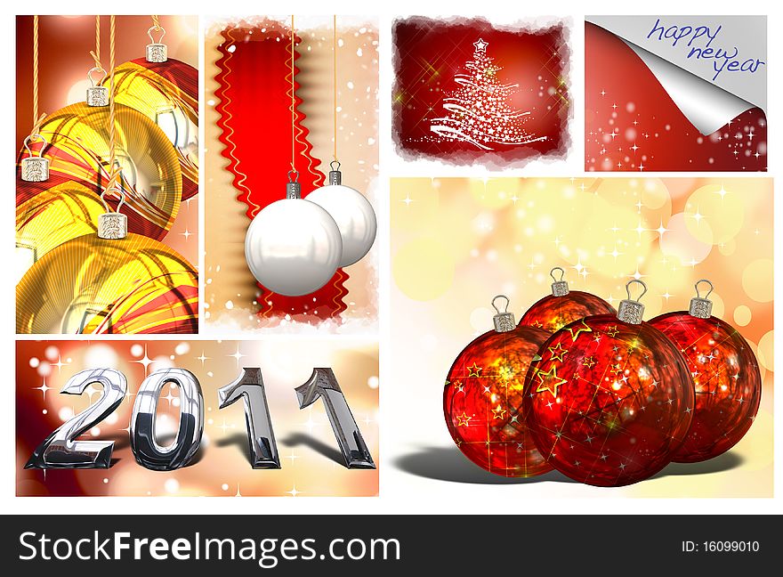 Traditional Christmas background, illustration of Christmas Card