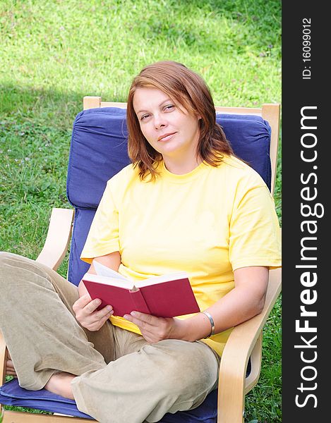 Woman reading a book