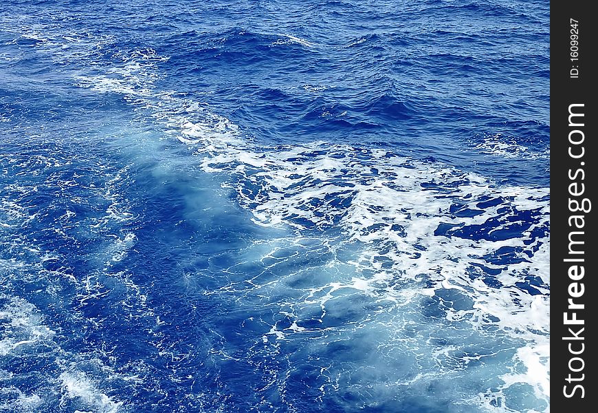 Water waves in a sea for background