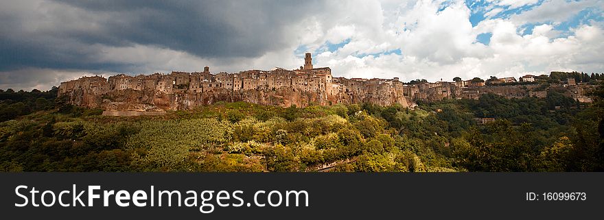 Pitigliano, rural village in Tuscany built on the rocks