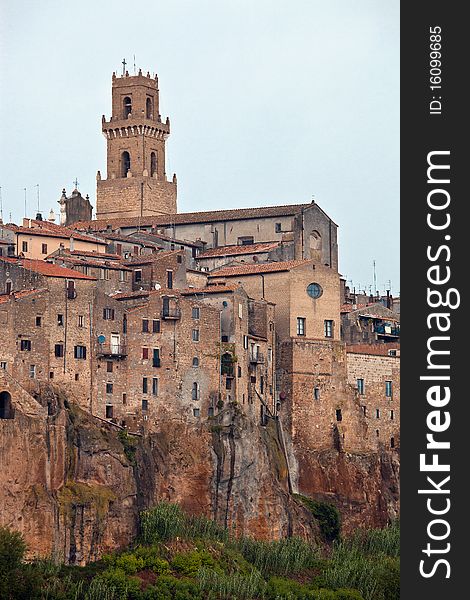 Pitigliano, rural village in Tuscany built on the rocks