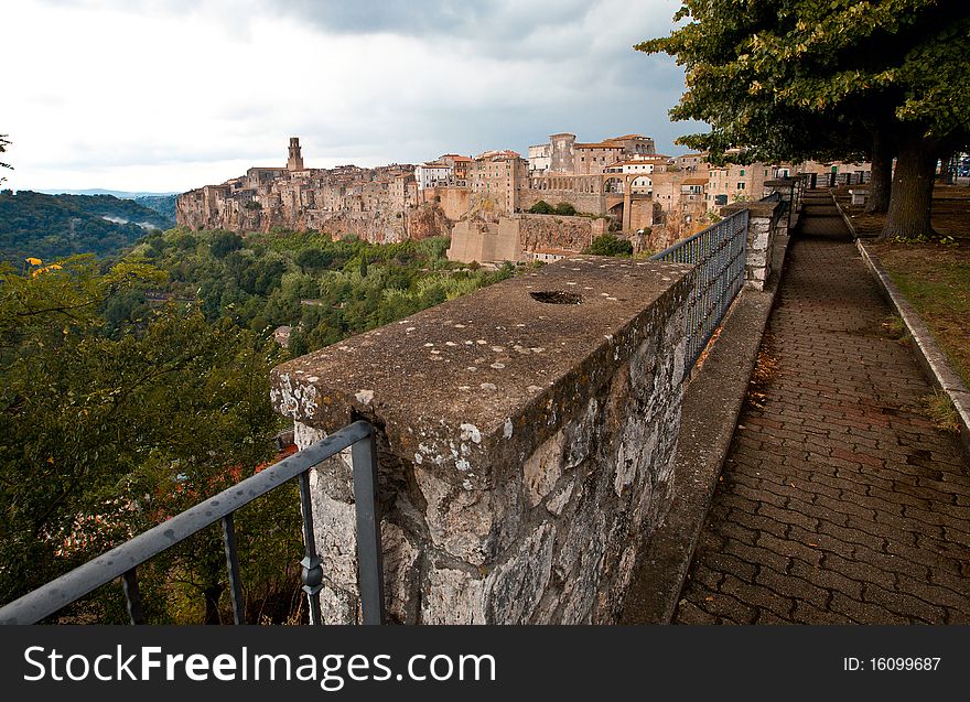 Pitigliano, rural village in Tuscany built on the rocks. Pitigliano, rural village in Tuscany built on the rocks