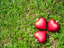 Three Hearts With Copyspace Stock Images Three Hearts With Copyspace Stock Images