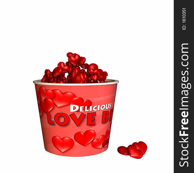 Bite sized hearts in a popcorn styled container.
Isolated on a white background. Bite sized hearts in a popcorn styled container.
Isolated on a white background.
