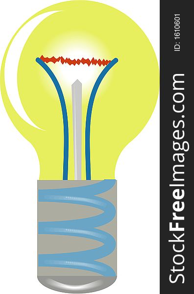 The illustration of light bulb. The illustration of light bulb