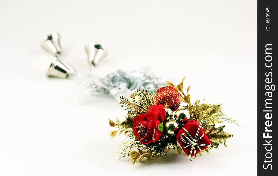 Hand made christmas decoration isolated on white, great for backgrounds