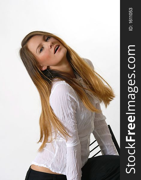 Photo-session in studio of the Russian girl. Photo-session in studio of the Russian girl
