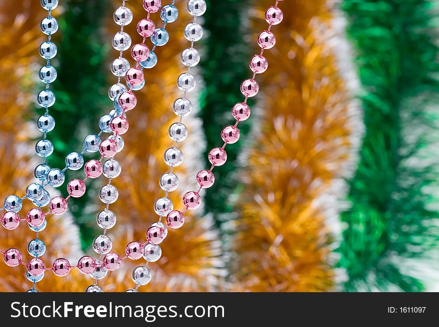 Color Christmas decoration on the color background