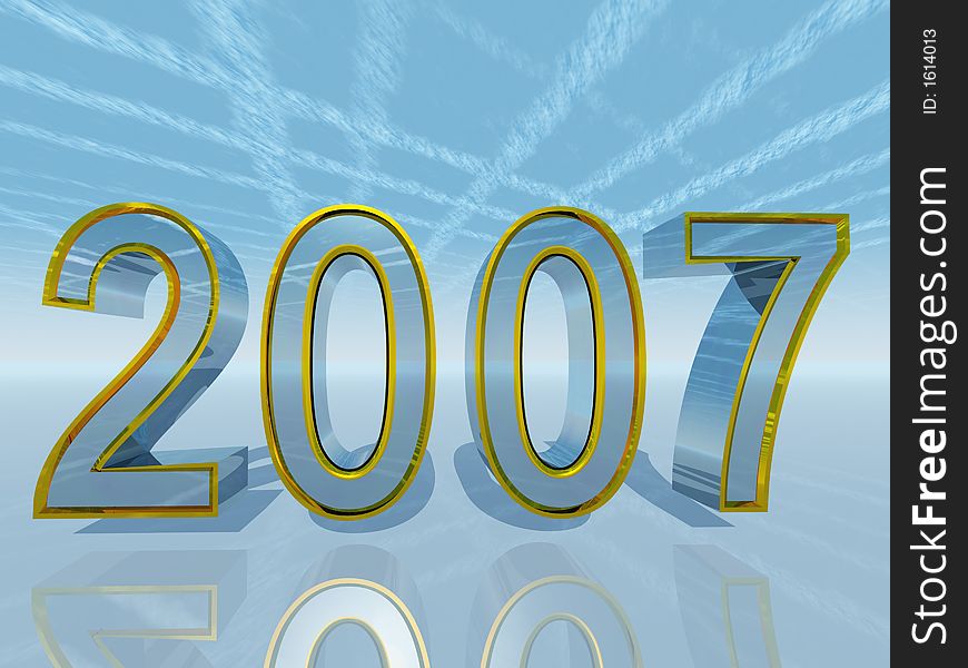 New Year 2007 3D Text