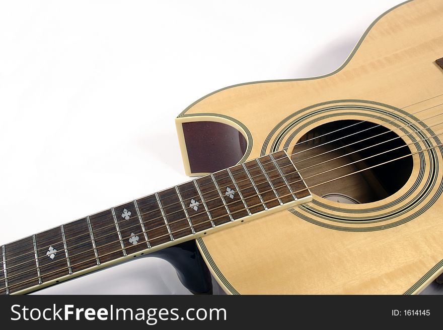 Guitar And White Background