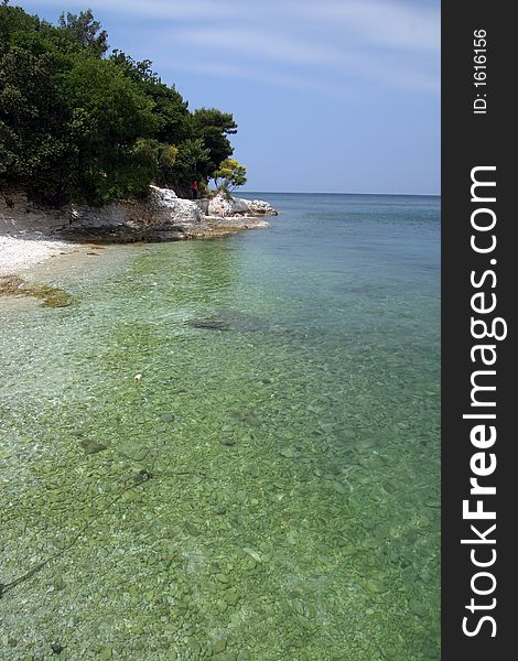 Beautiful clear sea near the shore