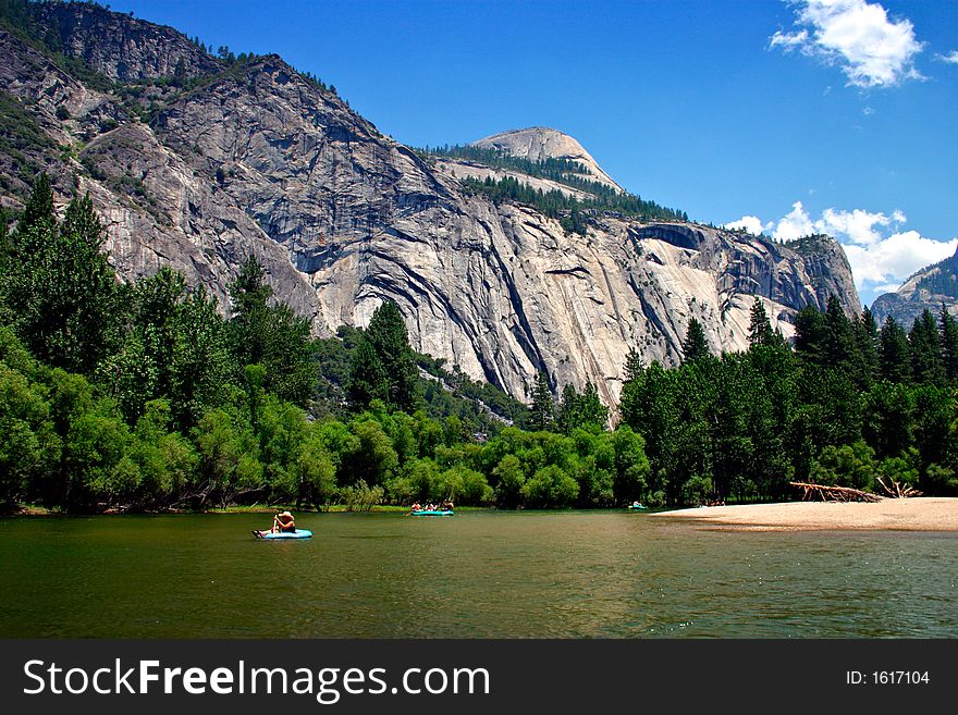 The Yosemite Valley in Yosemite National Park, California. The Yosemite Valley in Yosemite National Park, California