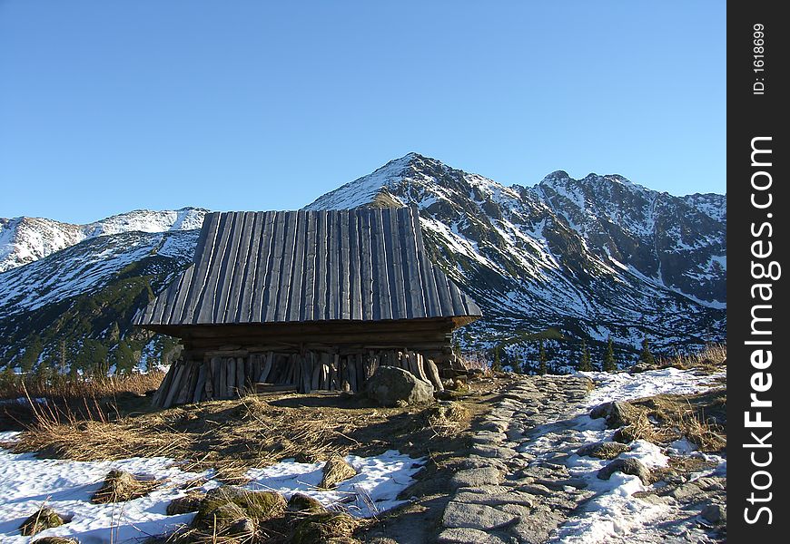 Mountain refuge in national park Tatra , Poland