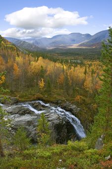 Falls Among The Northern Mountains Stock Image Falls Among The Northern Mountains Stock Image
