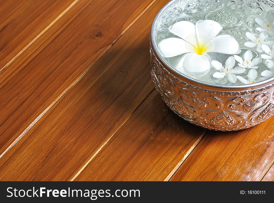 Thai style SPA decoration with flora bowl.