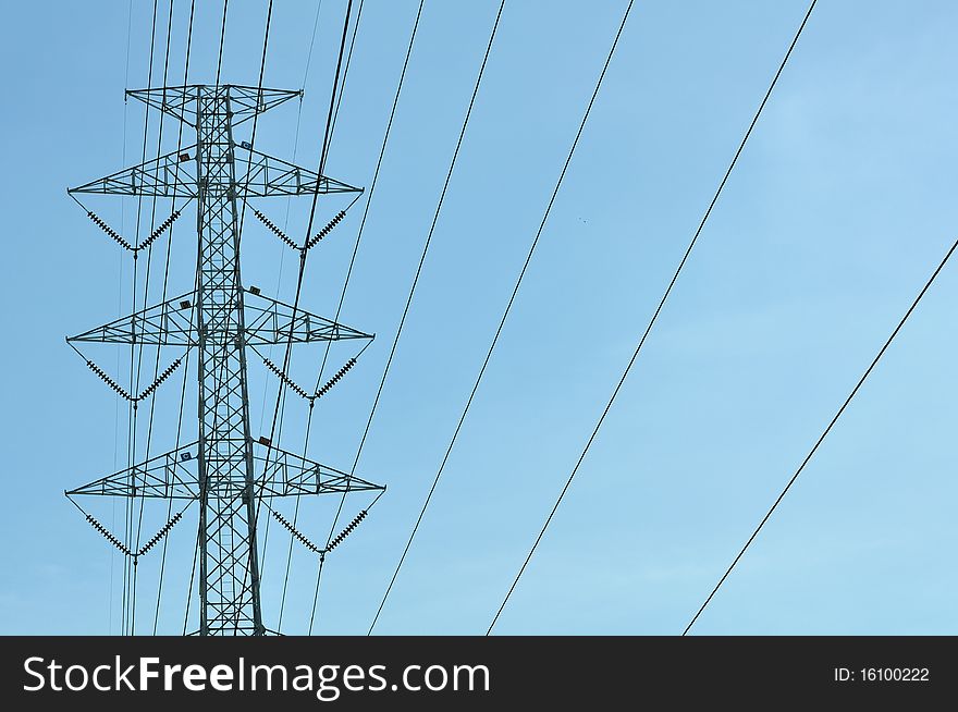 High voltage of electrical tower in Thailand