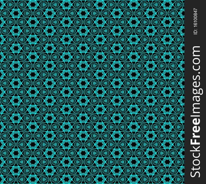 Repeating Background of Turquoise And Black