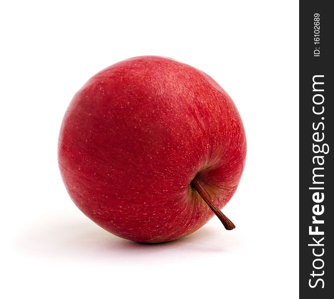 Ripe red apple isolated on the white