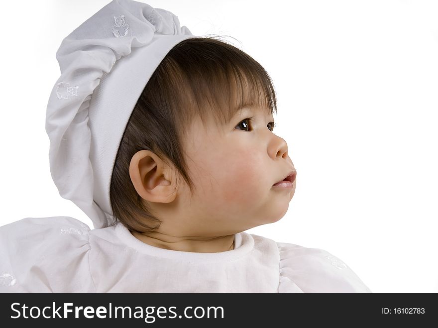 Sweet baby with nice face in cook dress. Sweet baby with nice face in cook dress