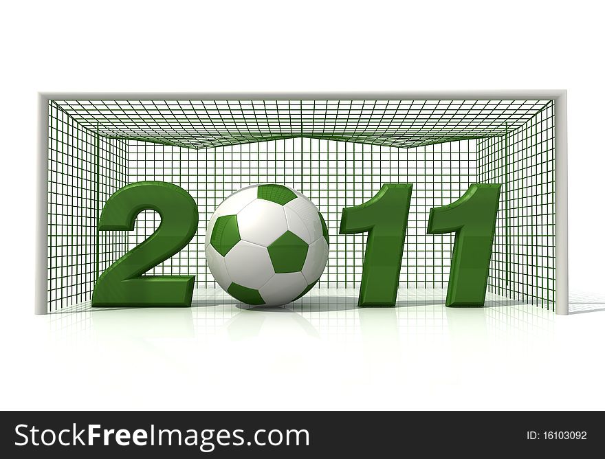 Conceptual ,new year for the world of soccer -rendering. Conceptual ,new year for the world of soccer -rendering