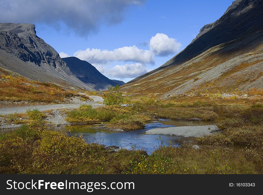 September day in the mountains in the north