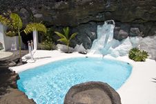 Swimming Pool In Natural Volcanic Rock Area Royalty Free Stock Photo Swimming Pool In Natural Volcanic Rock Area Royalty Free Stock Photo
