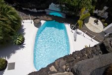 Swimming Pool In Natural Volcanic Rock Area Stock Photo Swimming Pool In Natural Volcanic Rock Area Stock Photo