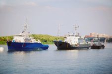 Row Of Warships On A River Stock Image Row Of Warships On A River Stock Image