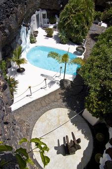 Swimming Pool In Natural Volcanic Rock Area Stock Image Swimming Pool In Natural Volcanic Rock Area Stock Image