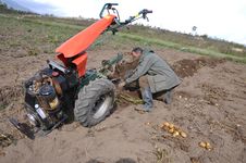 Farmer Plowing The Ground Stock Photography Farmer Plowing The Ground Stock Photography
