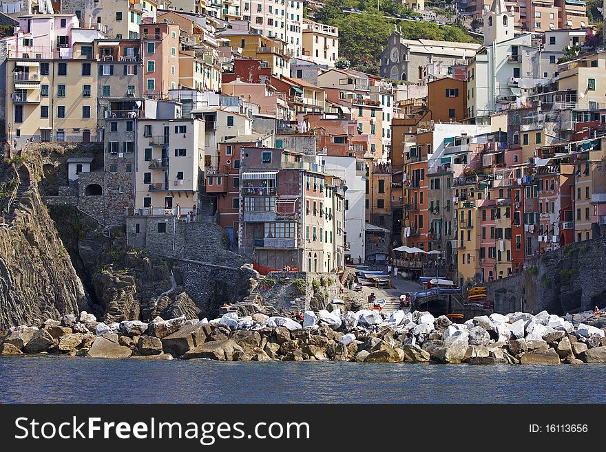 Breakwater, Vernazza, Italy