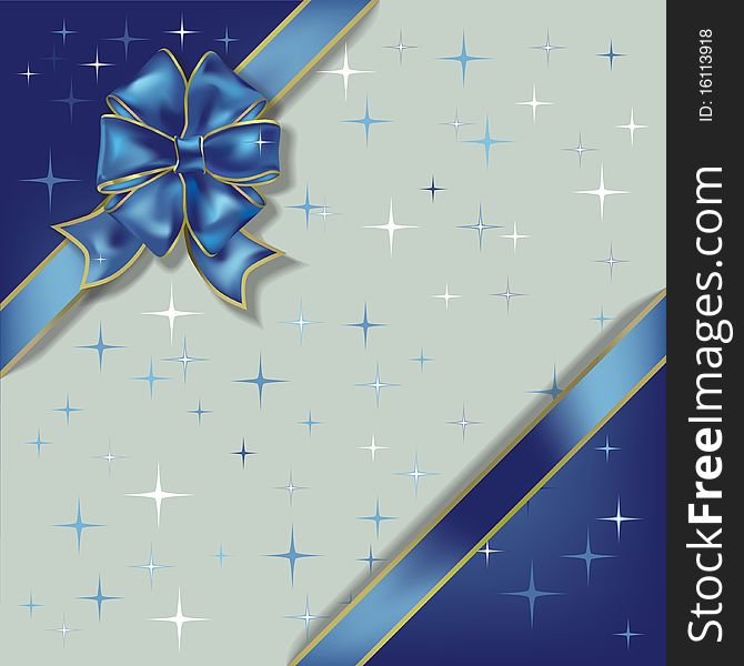 Christmas illustration on a stars background