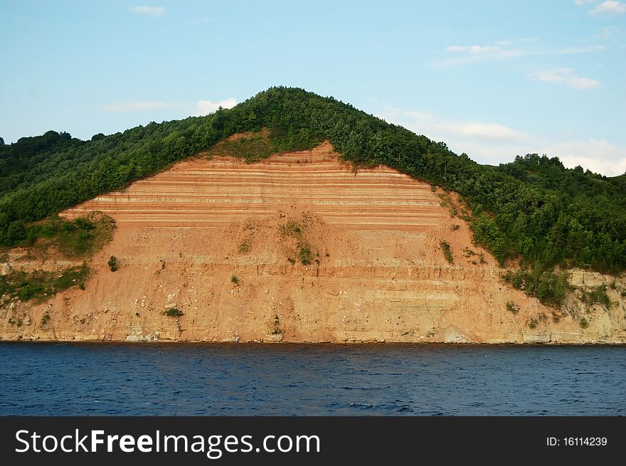 Hill on a bank of Kama river, Russia. Hill on a bank of Kama river, Russia