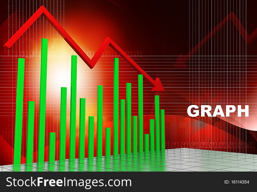 3d financial graph- SUCCESS -growth, benefits