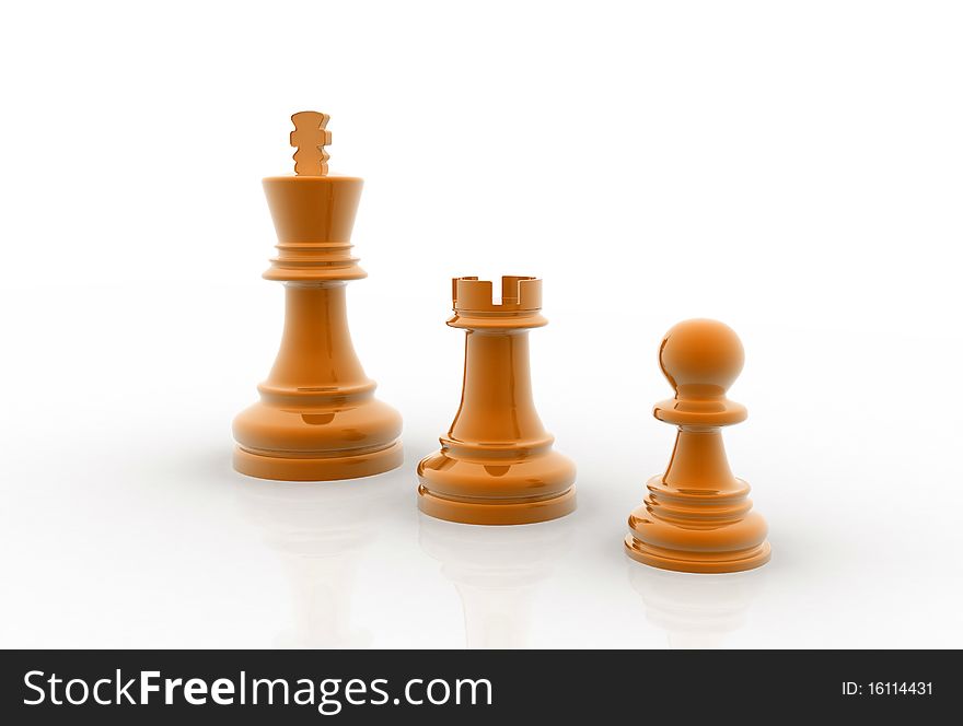 Chess game on white back ground