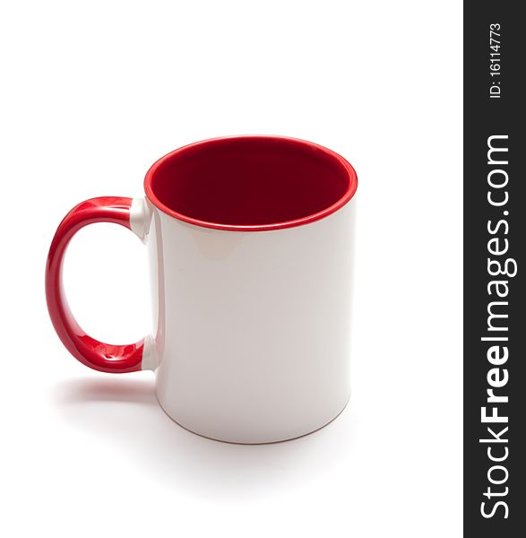 White Mug With Red Handle