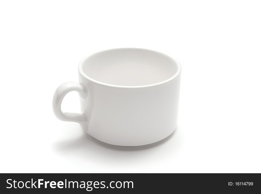 White  coffee mug isolated on a white background