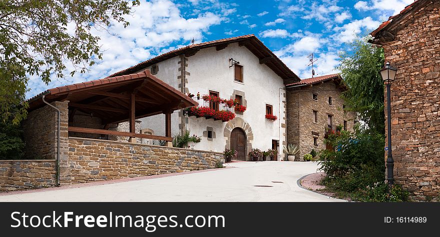 A typical village on the pyrenees mountains. A typical village on the pyrenees mountains.